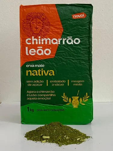 Embalagem real Chimarrão Leão erva-mate nativa a vácuo 1 kg