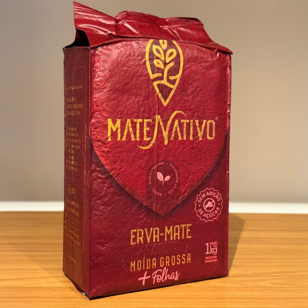 Embalagem real Erva-Mate Matenativo Moída Grossa + Folhas 1 kg