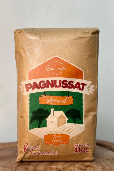 Embalagem real Erva-mate defumada Pagnussat artesanal 1 kg